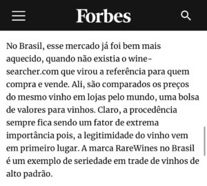 Matéria Vinhos na Forbes