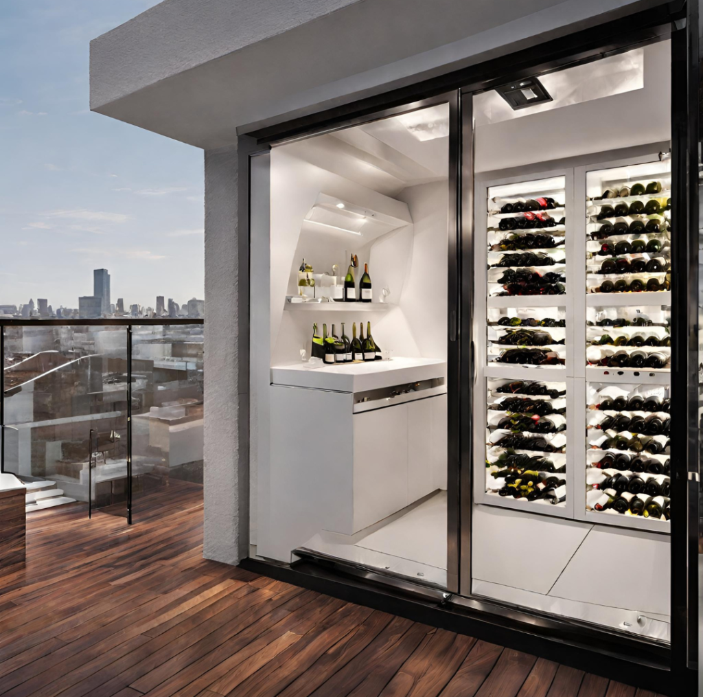 Ambiente Climatizado para adega de vinho em varanda