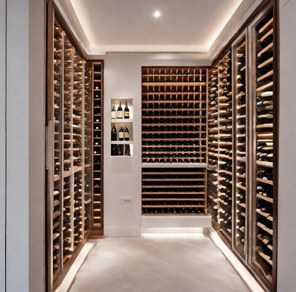 Espaço Climatizado para adega de vinho em madeira